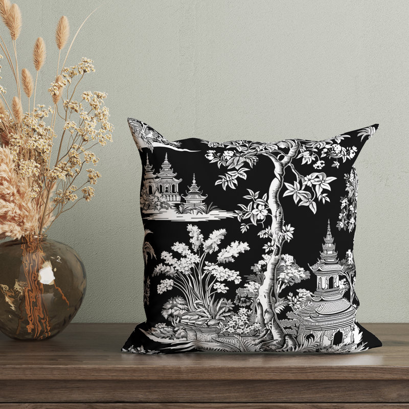 Sukhothai Throw Pillow Cover, 16"H x 16"W