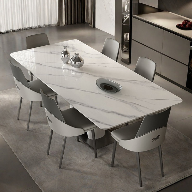 Ensembles de tables de salle à manger rectangulaires italiennes, H 29,5 po x L 63 po x l 31,5 po