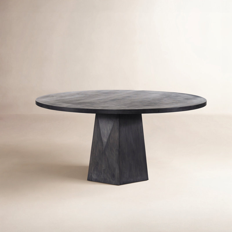 Harmon 60" Mango Solid Wood Pedestal Dining Table