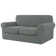 Textured Grid Soft Stretch Separate Box Cushion Sofa Slipcover