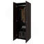 Armoire, 2 portes, 2 tablettes, noyer / wengé noir