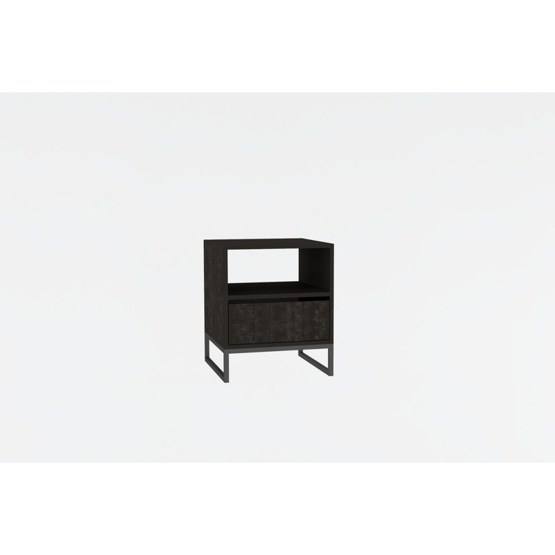 51 cm W Bedside Table, Grey