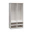 Grande armoire modulaire en bois blanc avec tablettes ouvertes Suite Style - Solution de rangement de chambre à coucher personnalisable