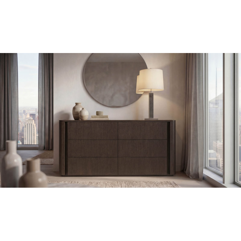Commode 6 tiroirs Lisbon, Brown