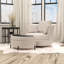 Fauteuil d'appoint pivotant avec repose-pieds de rangement-1025068745