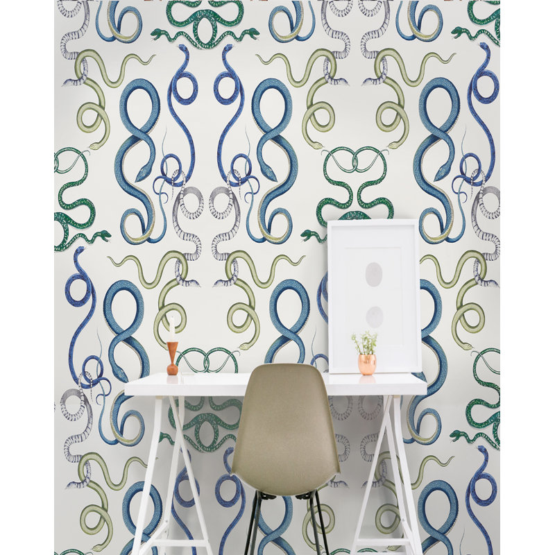 Schumacher x Charlap Hyman & Herrero Giove Wallpaper, Agate/Onyx