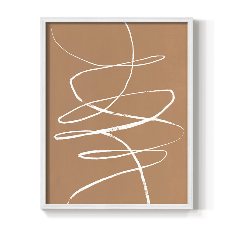 «Terracotta Drift II», reproduction encadrée - bois massif, Blanc, H 14 po x l 11 po