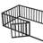 Diocles Metal Floor Bed Frame with Fence & Door-887592369-887592370