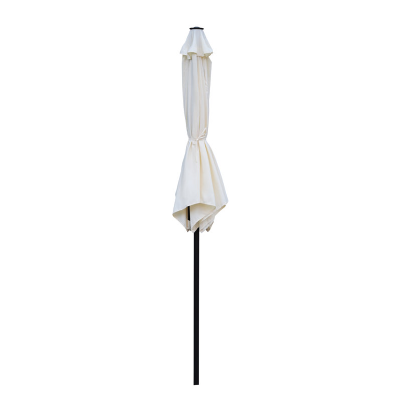 Avianna 270cm Market Parasol, Black, Creme