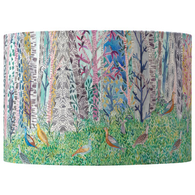 25 cm H Round Cotton Lamp Shade ( No Direct Attachment Method ) in Purple