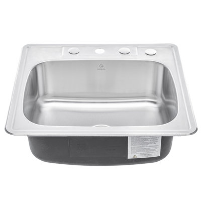 25'' L Single Bowl Stainless Steel Kitchen Sink