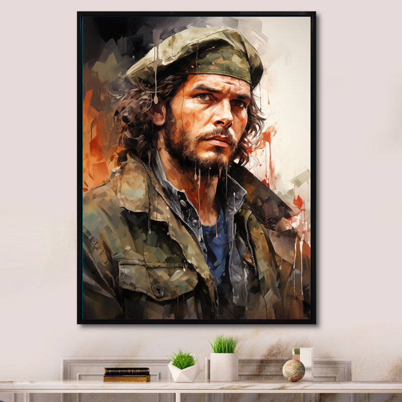 «Kasterlee Cuba Che Guevara Tribute», reproduction sur toile, H 32 po x l 24 po x P 1 po, Cadre flottant noir