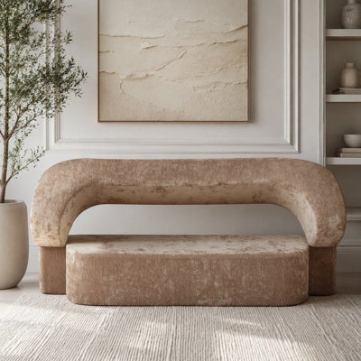 Canapé-lit convertible en coquille d'œuf avec tissu moelleux, aucun assemblage requis