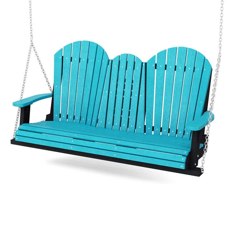 Balancelle 5 pi avec console Heritage, Bleu Aruba / noir