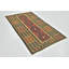 Tapis en laine rouge/vert 3 pi 6 po x 6 po one-of-kind-noué la main Lorain