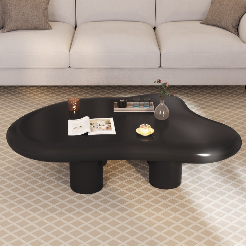 Table basse blanche, table basse Cloud, Noir