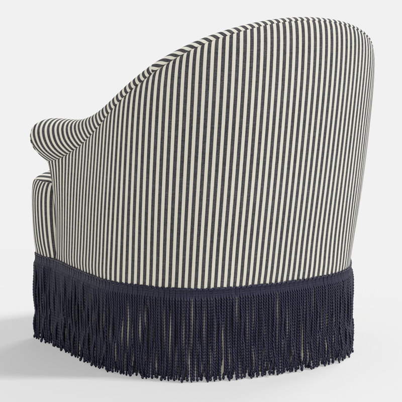 Marie Swivel Chair, Jane Stripe Carbon