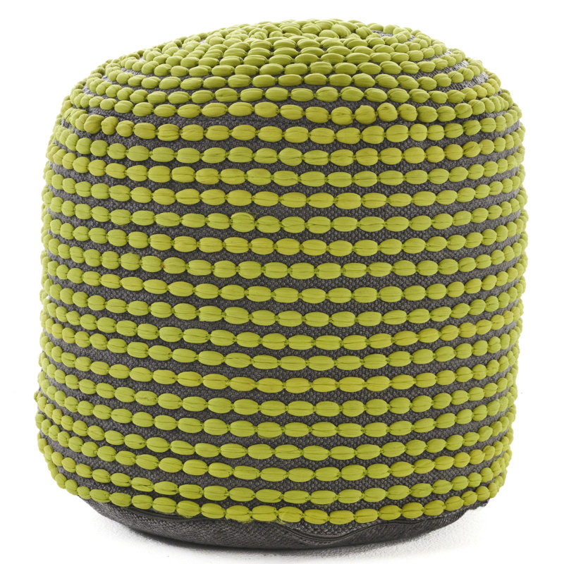 Pouf d'intérieur noir avec caractéristique de l'eau de rivière, Green