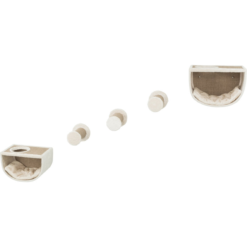 Trixie Eden - Ensemble de 2 chaises pour chat 3 pièces, Gris / blanc