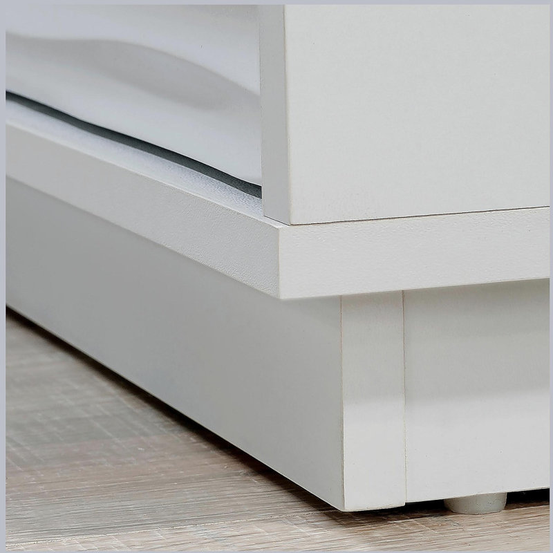 Coastal Bookcase With Lower Drawer, White finish
