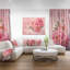 Peony Flowers in Vase on Pink - reproduction de photo sur toile tendue-19241612