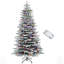 Arbre de Noël artificiel enneigé avec branches réalistes et assemblage facile, parfait pour les décorations festives