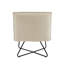 Chaise d'appoint rembourrée en sherpa Vicolo avec pieds en métal-41899468