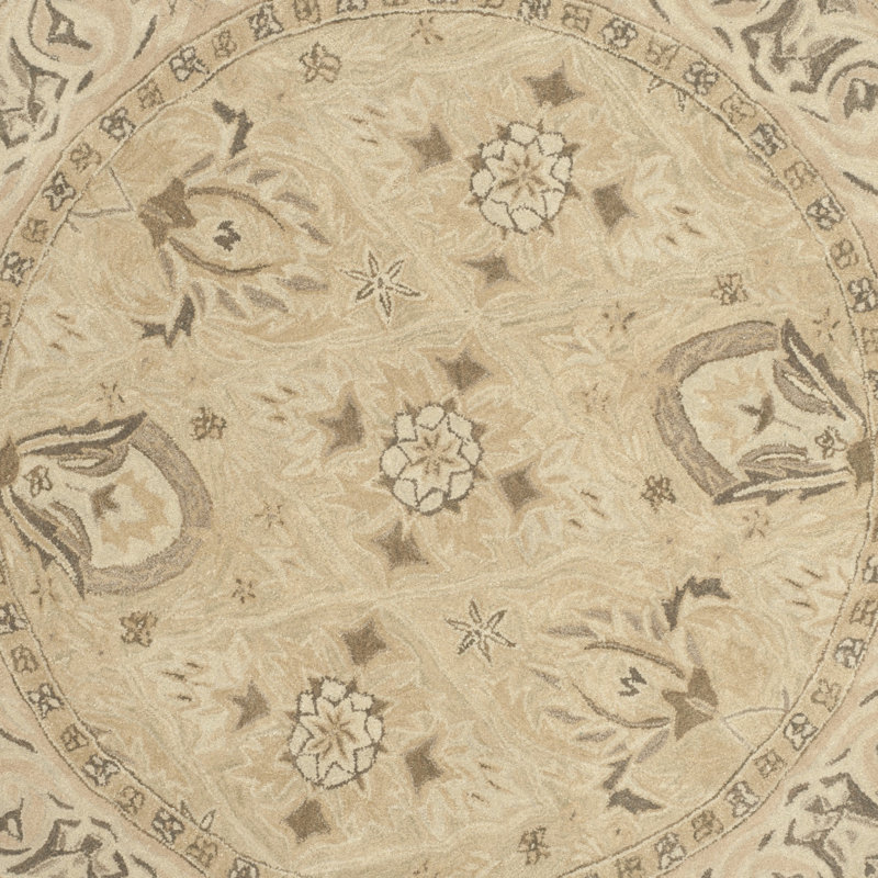 Tingley Hand Tufted Wool Pile Oriental Rug, Round 6'