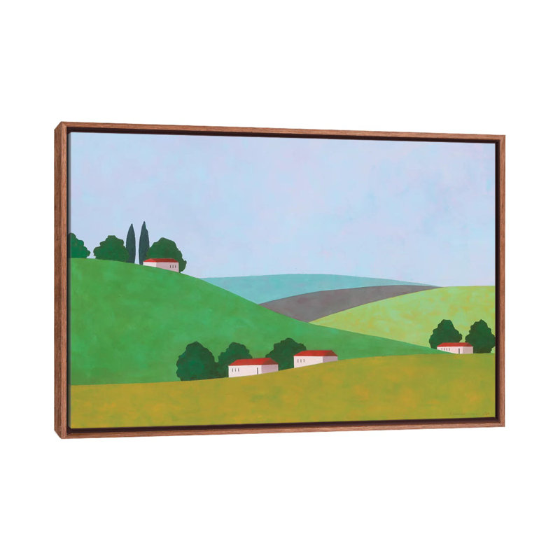 Amikam by Itzu Rimmer - Painting on Canvas, 101.6 cm H x 66.04 cm W, Classic Brown Wood Framed