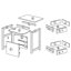 Table de bout noire avec option de chargement - Espace pour les petits appartements