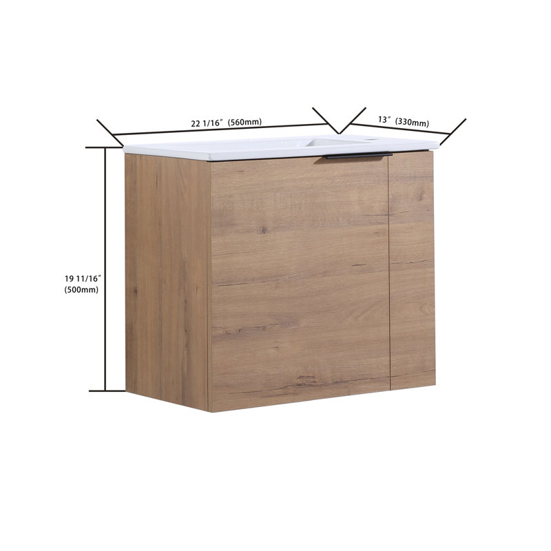 Bathroom Vanity with Sink, Imitative Oak