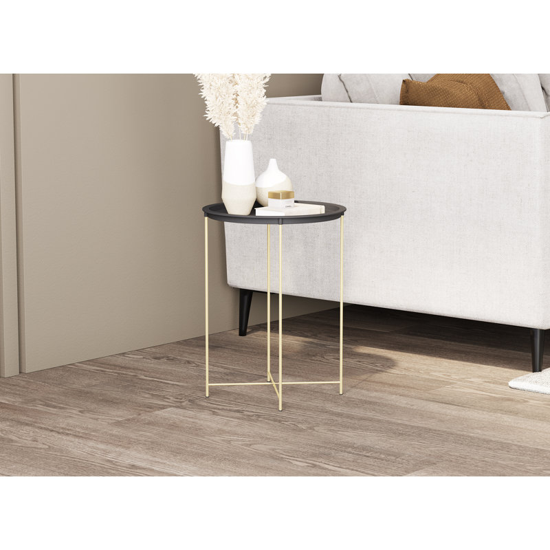 Side Table. End Table Living Room. Bedside Table or Night Stand. Small Entry Table Black