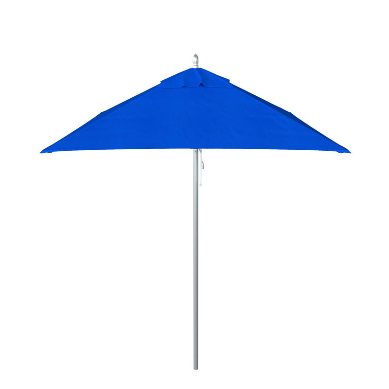 Parasol de marché carré 6 pi Manuell, Toile Sunbrella® bleu pacifique