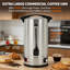 Percolateur et distributeur d'eau chaude en acier inoxydable à double paroi 14L