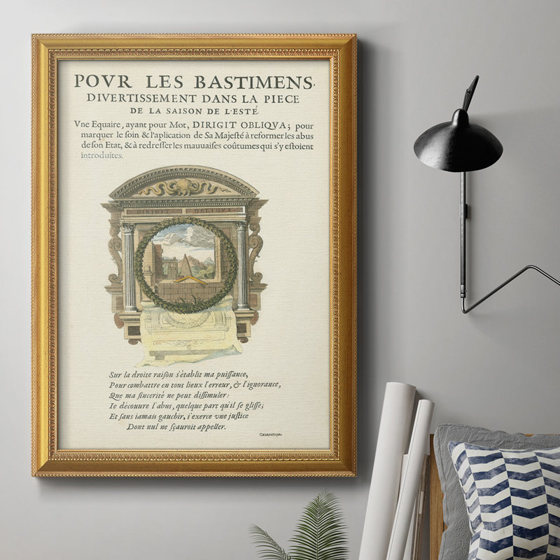 Ex-libris imprimé I - reproduction encadrée sur toile, H 20 po x l 16 po