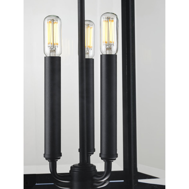 Tête de lanterne à 1 lumière H 26,88 po Husby, Noir