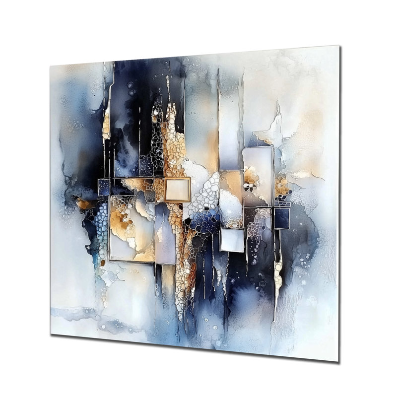 «Coastal Transitional Form Of Shapes II», art mural moderne en métal, impression moderne sur métal
