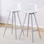 Chaises de bar modernes rembourrées de petite taille pour salle à manger, cuisine, terrasse et salon (ensemble de 2)-391271740