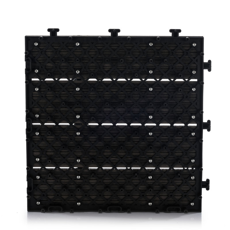 12'' L x 12'' W Composite Interlocking Deck Tile, Gray
