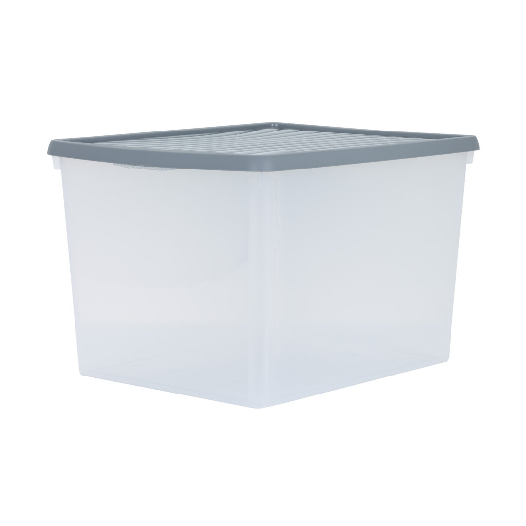 Wham Unisex Clear Box 3X50l Stackable Plastic Storage Archive Box & Lid In - Image 3