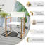 Ensemble repas pour 6 personnes avec chaises pliantes et table rectangulaire en fer 