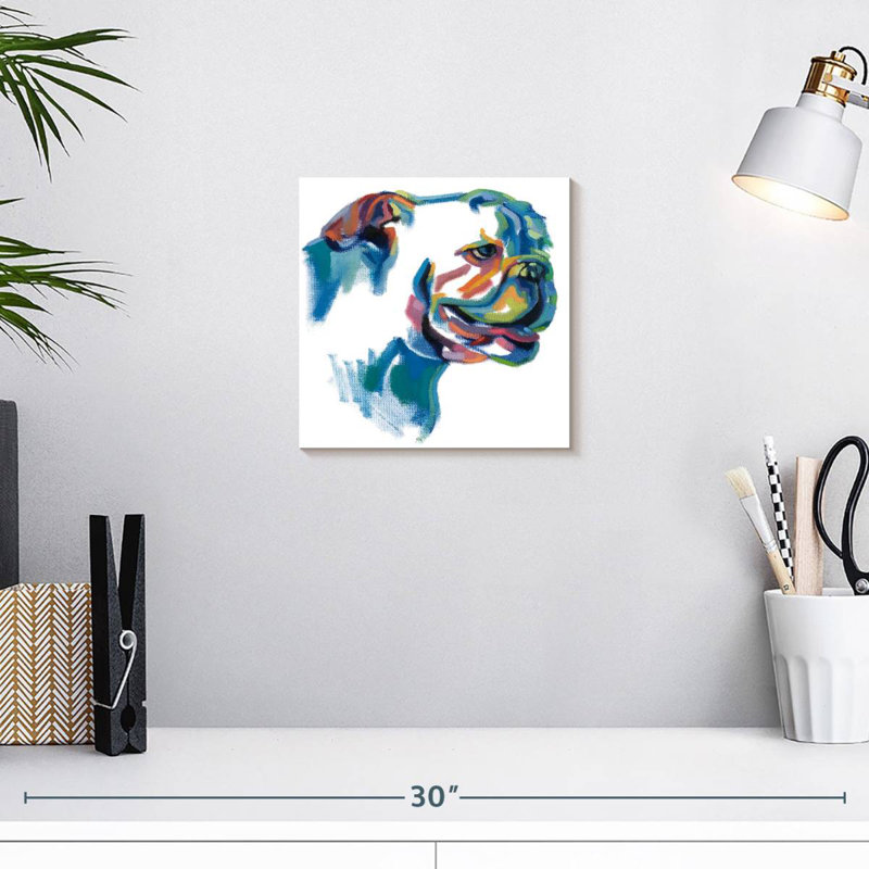 Brampt Bulldog Painting, 10'' H x 10'' W