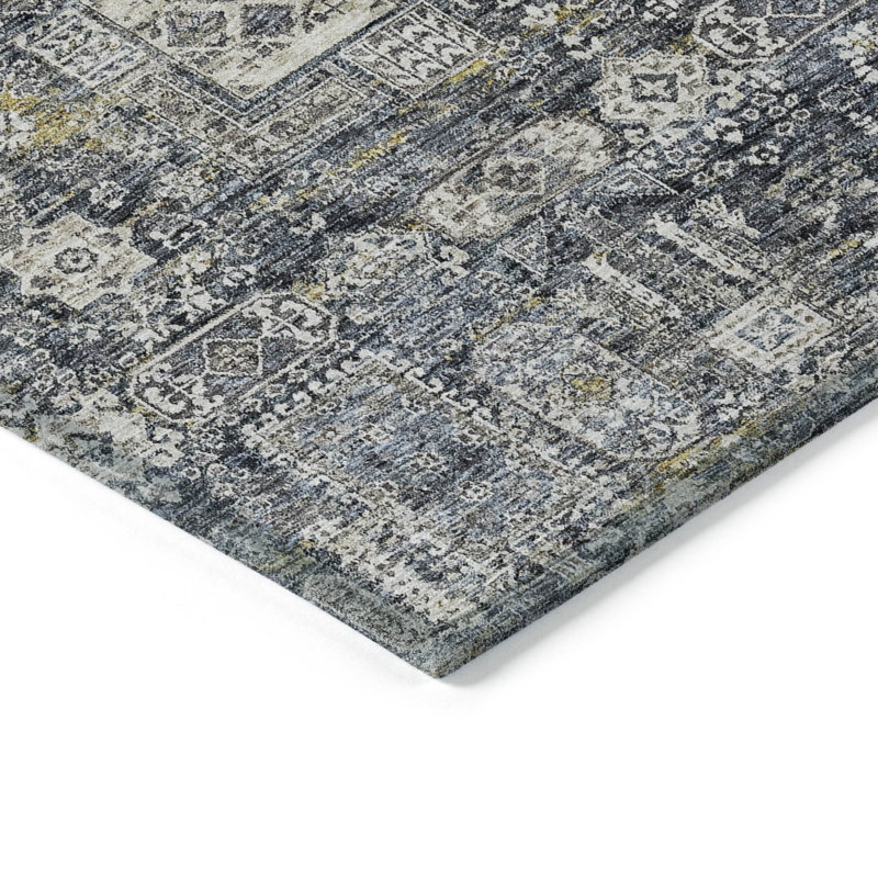 Tapis intérieur / extérieur avec envers antidérapant Ivanica, Rectangulaire 8 pi x 10 pi