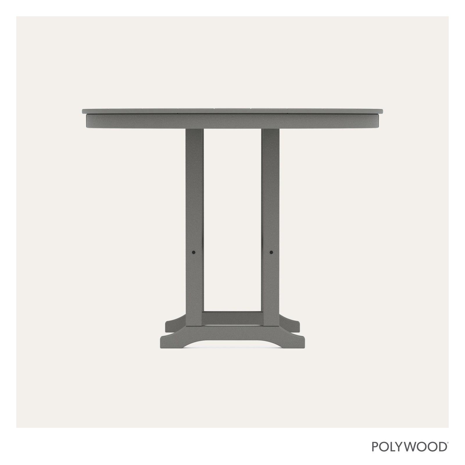 POLYWOOD® Tables Patio Bar Table, 48", Slate Gray
