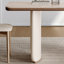 Table de salle à manger rectangulaire en fritté et en bois manufacturé-2047180578