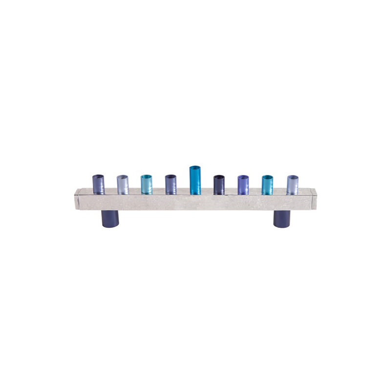Anodized Menorah, Blue/Purple