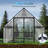 8 ft. W x 12 ft. D Black Aluminum Frame Greenhouse, Polycarbonate Walk-In Garden Hot House With Double Sliding Doors & 2 Adjustable Roof Vents-124638906