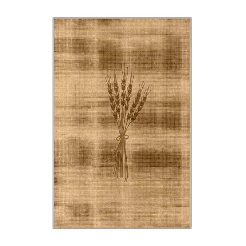 Soft Plush Finnell Thanksgiving Modern & Contemporary Abstract Area Rug in Brown – Beige Binding, 5x8
