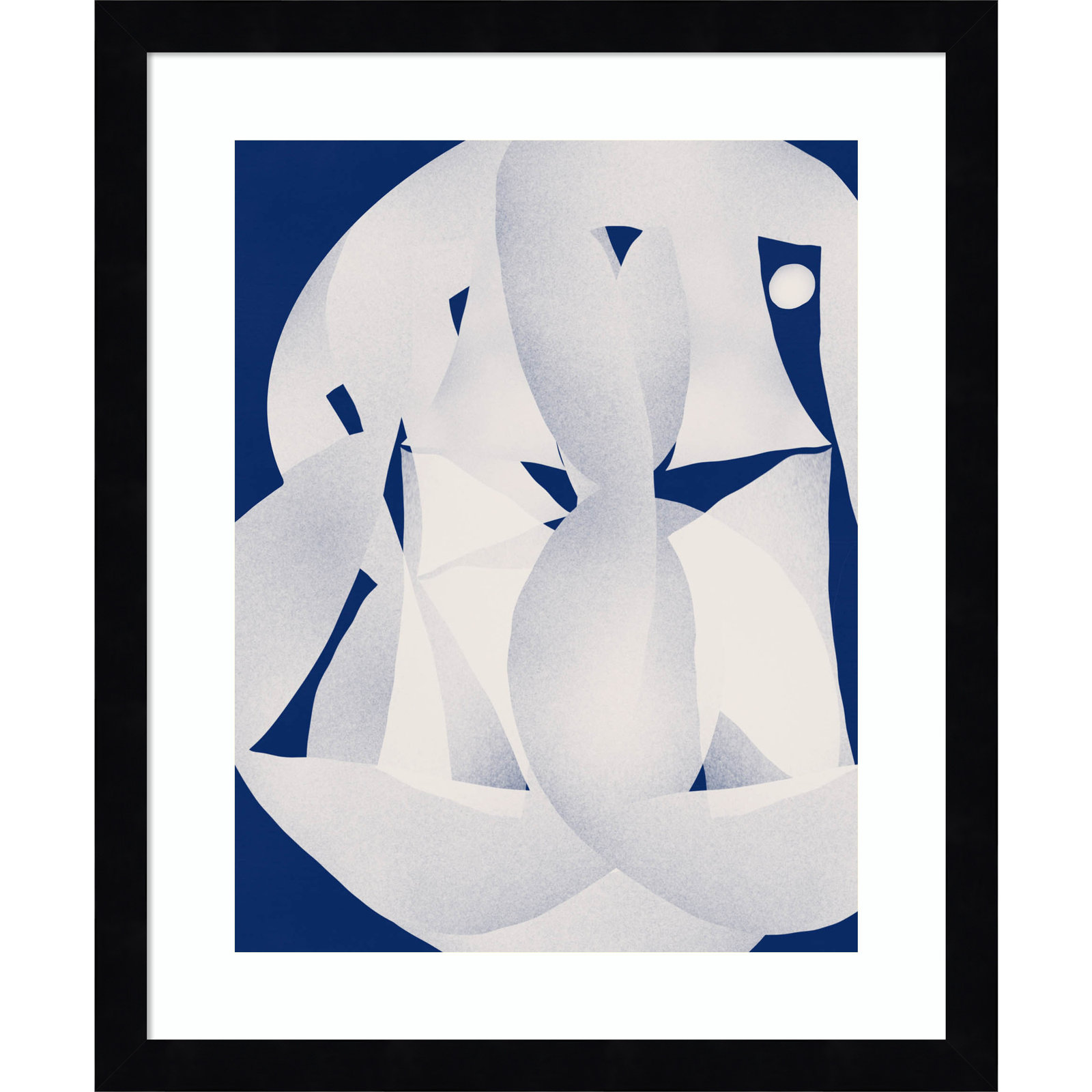 Louella "Paper Sculpture Abstract" Print, Black, 17" H x 14" W