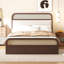 Grand lit plateforme en bois avec lit gigogne et 2 tiroirs